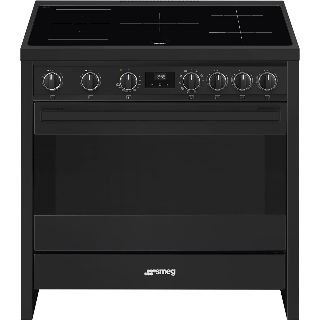 Smeg B95IMAN9 Induktions-Standherd Anthrazit Smeg B95IMAN9 Induktions-Standherd Anthrazit