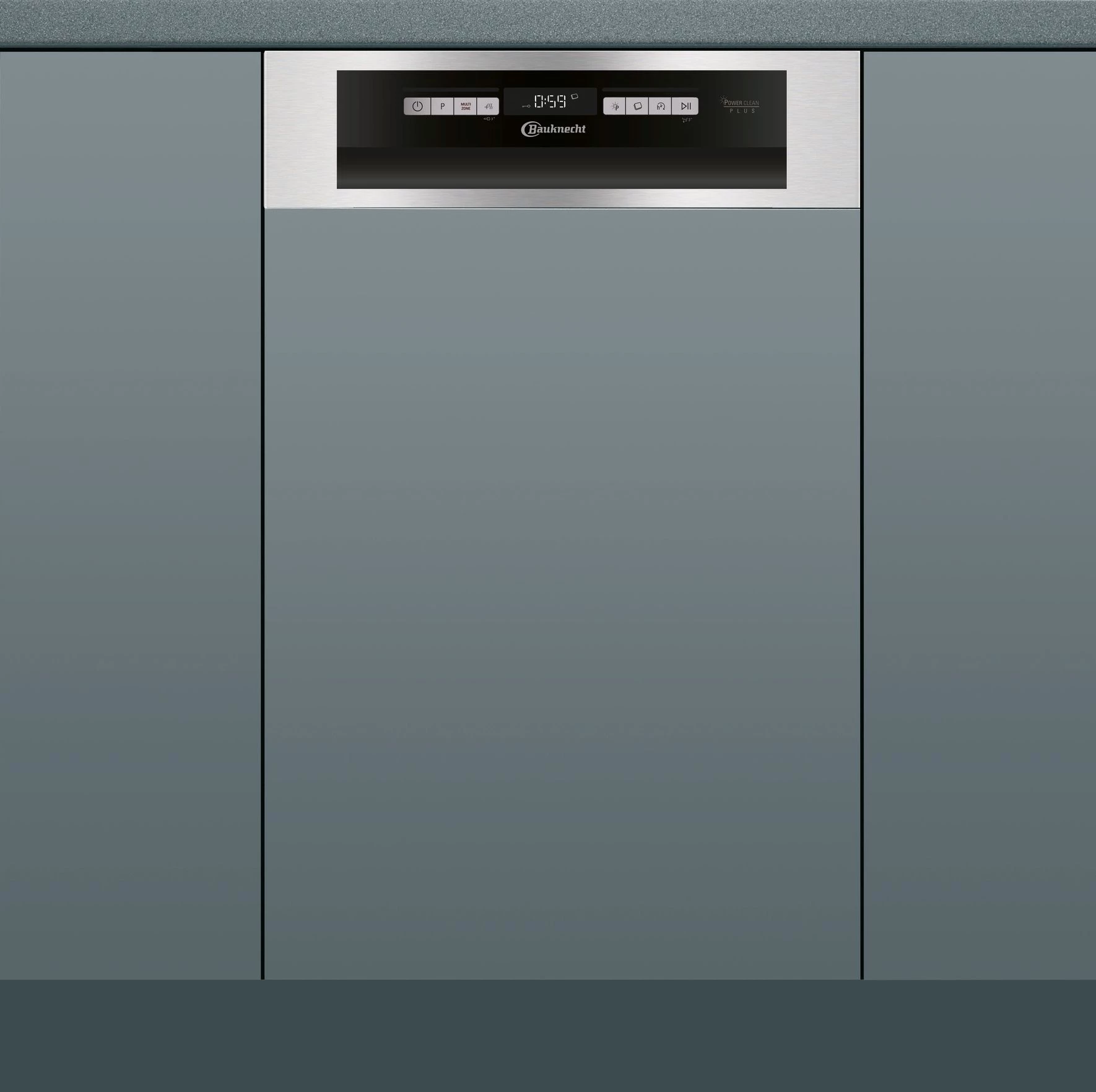 Bauknecht BSBO 3O23 PF X Teilintegrierter Geschirrspüler Edelstahl Bauknecht BSBO 3O23 PF X Teilintegrierter Geschirrspüler Edelstahl