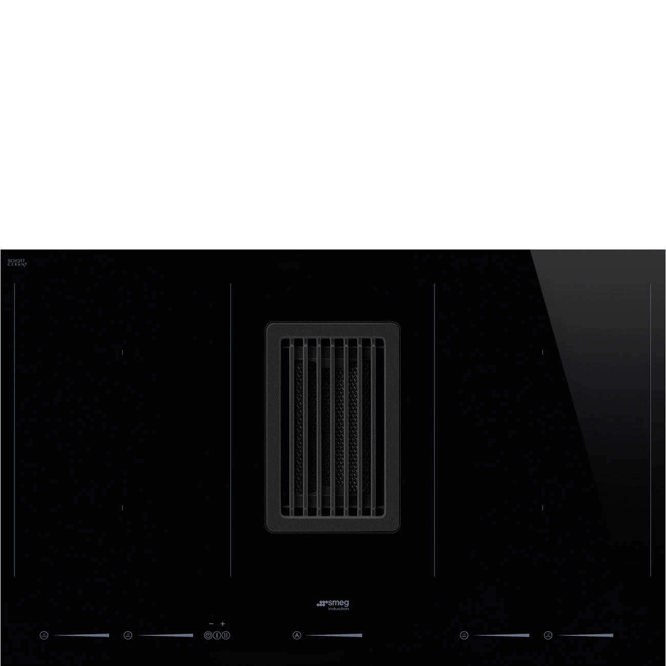 Smeg HOBD682D1 Induktionskochfeld mit integriertem Wrasenabzug Schwarz Smeg HOBD682D1 Induktionskochfeld mit integriertem Wrasenabzug Schwarz