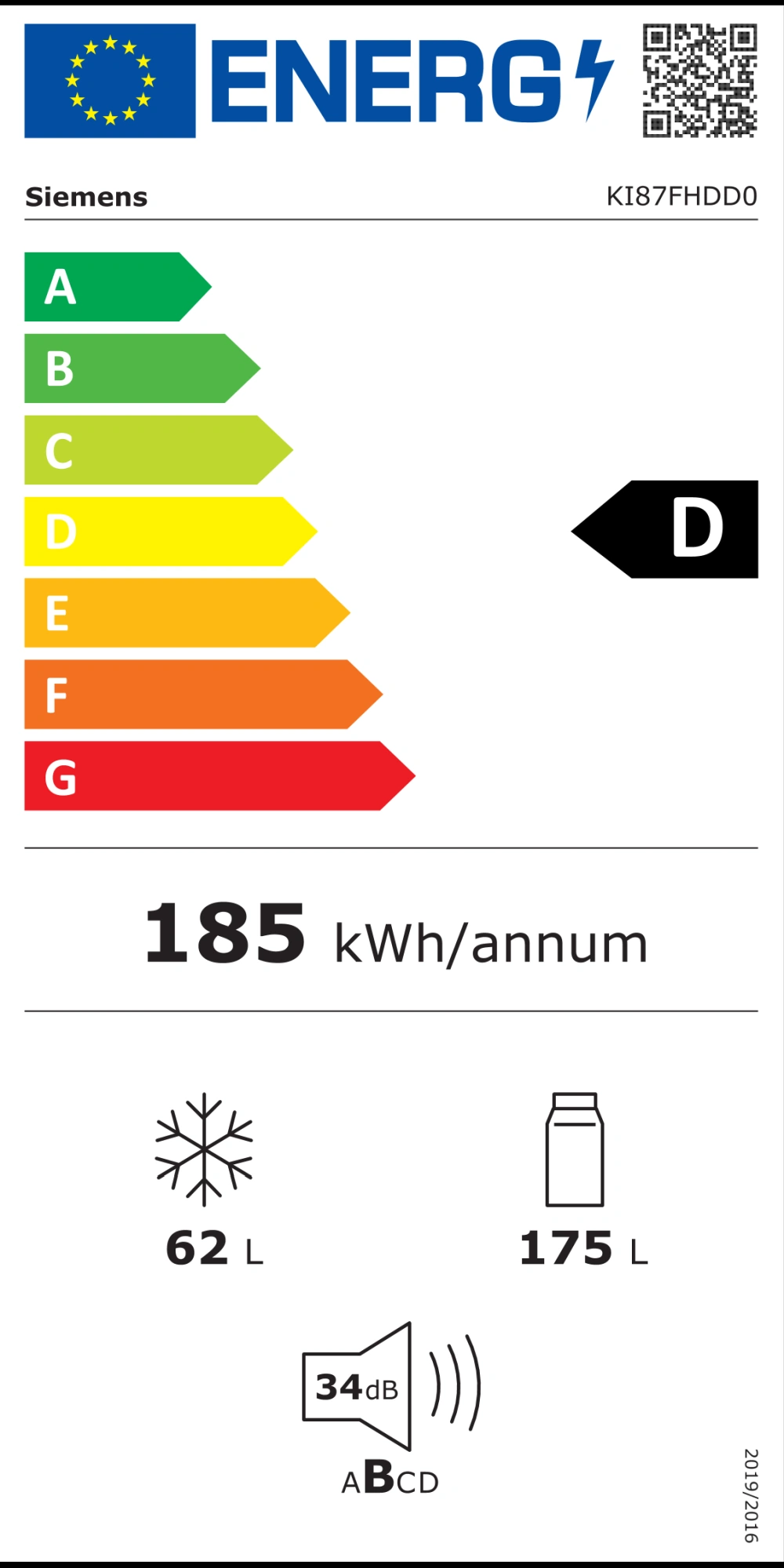 Energieklasse D - mykitchens.product.energy.full_label_description