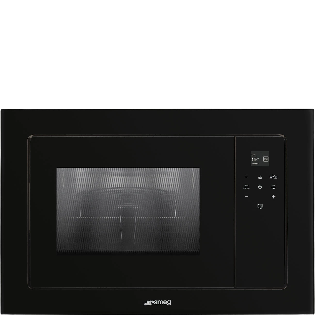 Smeg FMI120B3 Einbau-Mikrowellengerät mit Grill Schwarz Smeg FMI120B3 Einbau-Mikrowellengerät mit Grill Schwarz