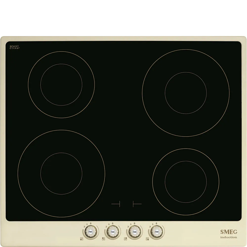 Smeg SI764POM Einbau-Induktionskochfeld Creme Smeg SI764POM Einbau-Induktionskochfeld Creme