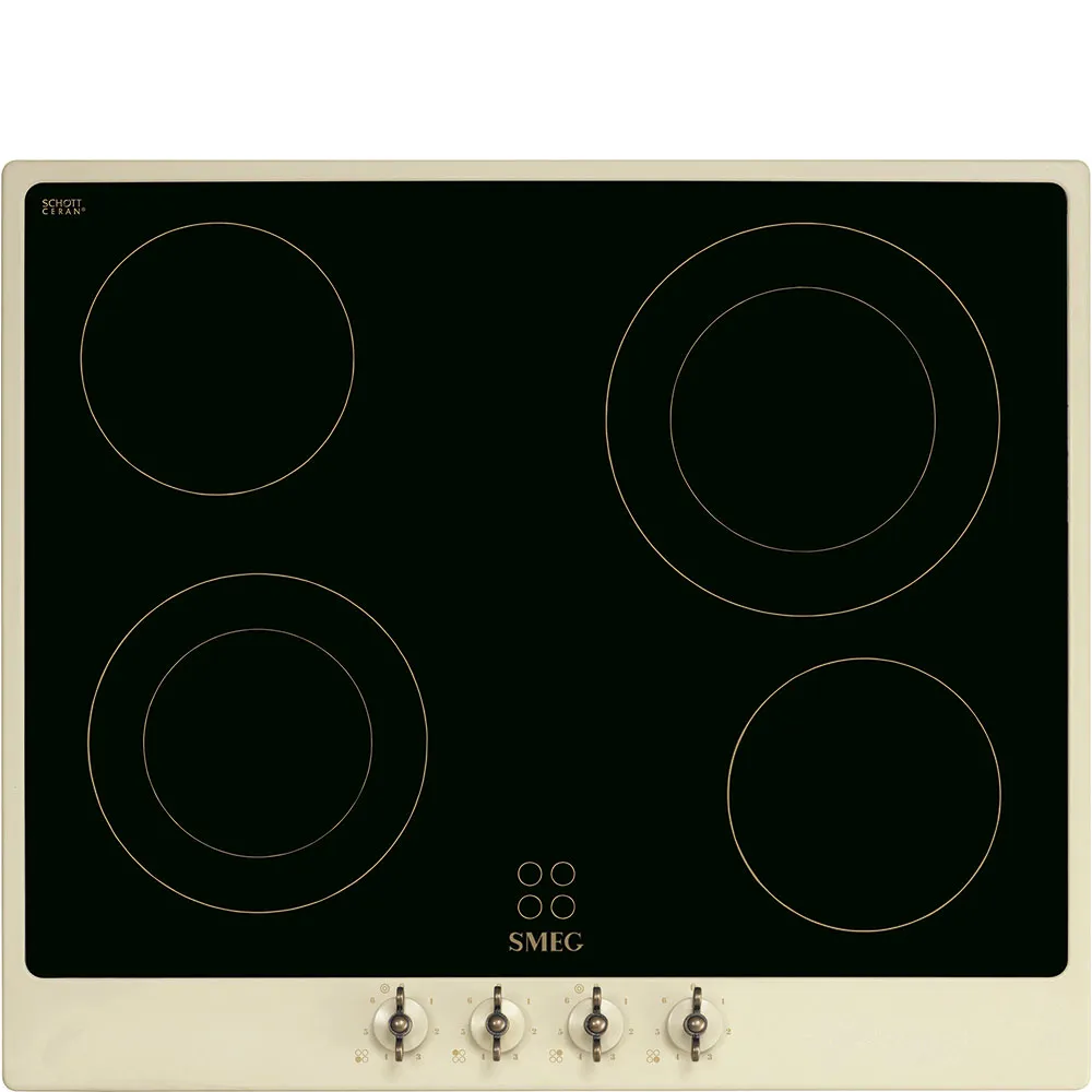 Smeg P864PO Einbau-Glaskeramikkochfeld Creme Smeg P864PO Einbau-Glaskeramikkochfeld Creme